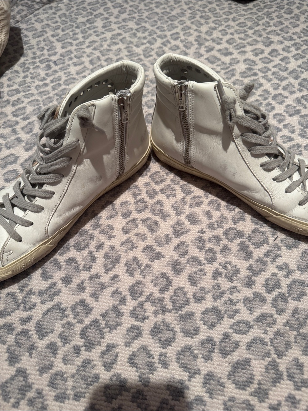 Golden Goose Brown Suede and Studded High-Top Sneakers Size 38 - Picture 3 of 6